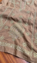 将图像加载到图库查看器中， Women&#39;s Lucknowi Handcrafted  Cotton Chikankari Kurti - HONC0301083
