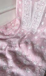 Load image into Gallery viewer, Women's Lakhnavi Handcrafted Unstitched Mul Chanderi Kurta And Dupatta Set - HONC0322454
