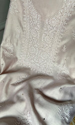 Load image into Gallery viewer, Women's Lakhnavi Handcrafted Chanderi Silk Unstitched Kurta And Dupatta Set - HONC0267153