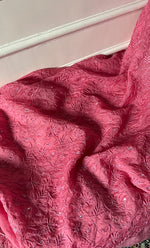 Load image into Gallery viewer, Women's Lakhnavi Handcrafted Pure Organza Chikankari Unstitched Kurta And Dupatta Set- HONC0327846