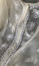 Load image into Gallery viewer, Women&#39;s Lakhnavi Handcrafted Semi Stitched Pure Organza Chikankari Top -  HONC0216801
