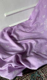 将图像加载到图库查看器中， Lucknowi Handcrafted Maheshwari Mul chanderi  Chikankari Unstitched Men's Kurta Fabric - HONC0288624