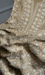 将图像加载到图库查看器中， Women&#39;s Lakhnavi Handcrafted Mul Chanderi Unstitched Kurta And Dupatta Set - HONC0296493
