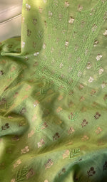 Load image into Gallery viewer, Women&#39;s Lucknowi Handcrafted Chanderi Silk Chikankari Full Suit Material - HONC0168024

