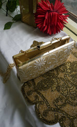 Load image into Gallery viewer, Elegant Floral Embroidered Chikankari  Clutch -  - HONC029450
