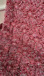 Load image into Gallery viewer, Women&#39;s Lucknowi Handcrafted Faux-Georgette Chikankari Suit Material - HONC0263415
