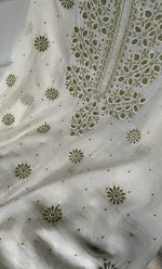 Load image into Gallery viewer, Women&#39;s Lakhnavi Handcrafted Mul Chanderi Unstitched Kurta And Dupatta Set- HONC0317816
