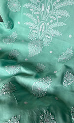 将图像加载到图库查看器中， Women&#39;s Lakhnavi Handcrafted Unstitched Cotton Chikankari Suit Material - HONC0285011
