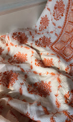 将图像加载到图库查看器中， Women&#39;s Lakhnavi Handcrafted Maheshwari Mul Chanderi UnStitched Kurta And Dupatta Set - HONC0288345
