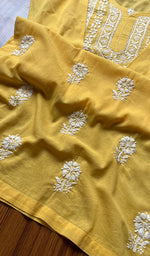 Load image into Gallery viewer, Women&#39;s Lucknowi Handcrafted Cotton Chikankari Kurti - HONC0301028
