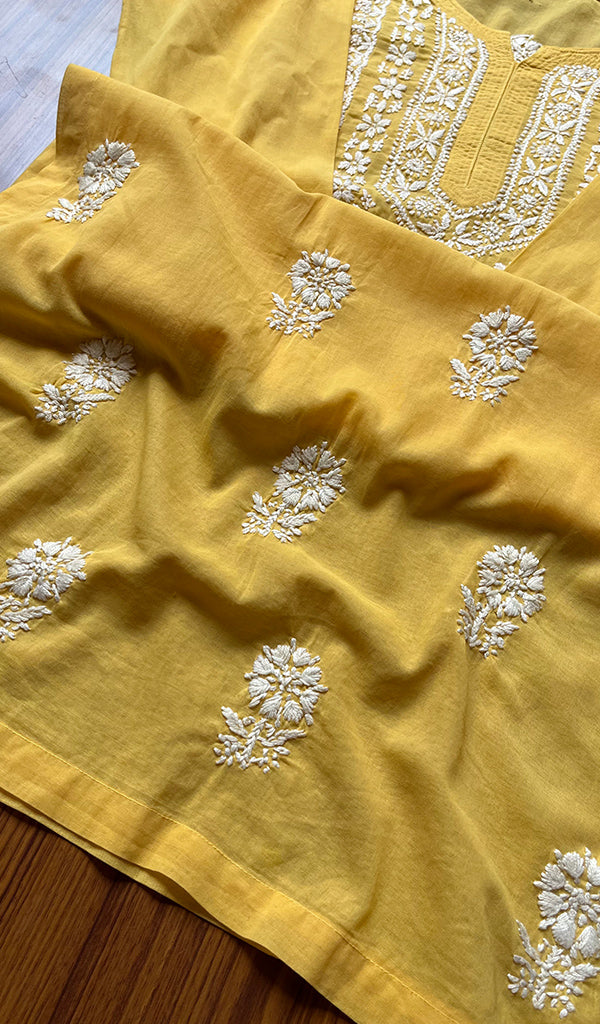 Women's Lucknowi Handcrafted Cotton Chikankari Kurti - HONC0301028