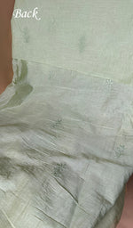 Load image into Gallery viewer, Women's Lakhnavi Handcrafted Mul Chanderi Unstitched Chikankari Full Suit Material - HONC0370486