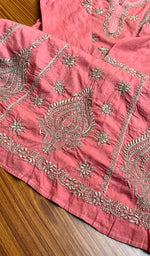 将图像加载到图库查看器中， Women&#39;s Lucknowi Handcrafted  Cotton Chikankari Kurti - HONC0301081
