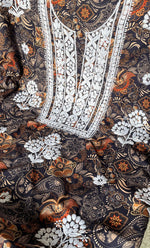 Load image into Gallery viewer, Women&#39;s Lakhnavi Handcrafted Cotton Chikankari Unstitched Kurti Fabric - HONC0315331
