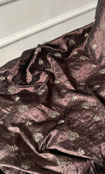 Load image into Gallery viewer, Women's Lakhnavi Handcrafted Pure Silk Chikankari Unstitched Kurta And Dupatta Set- HONC0251028