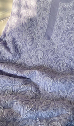 Load image into Gallery viewer, Women&#39;s Lakhnavi Handcrafted Unstitched Cotton Chikankari Suit Material - HONC0294089
