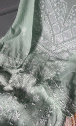 Load image into Gallery viewer, Women&#39;s Lakhnavi Handcrafted Mul Chanderi Semi - Stitched Anarkali And Dupatta Set - HONC0299232
