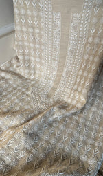 Load image into Gallery viewer, Lucknowi Handcrafted Munga Silk Chikankari Unstitched Men&#39;s Kurta Fabric - HONC0261600
