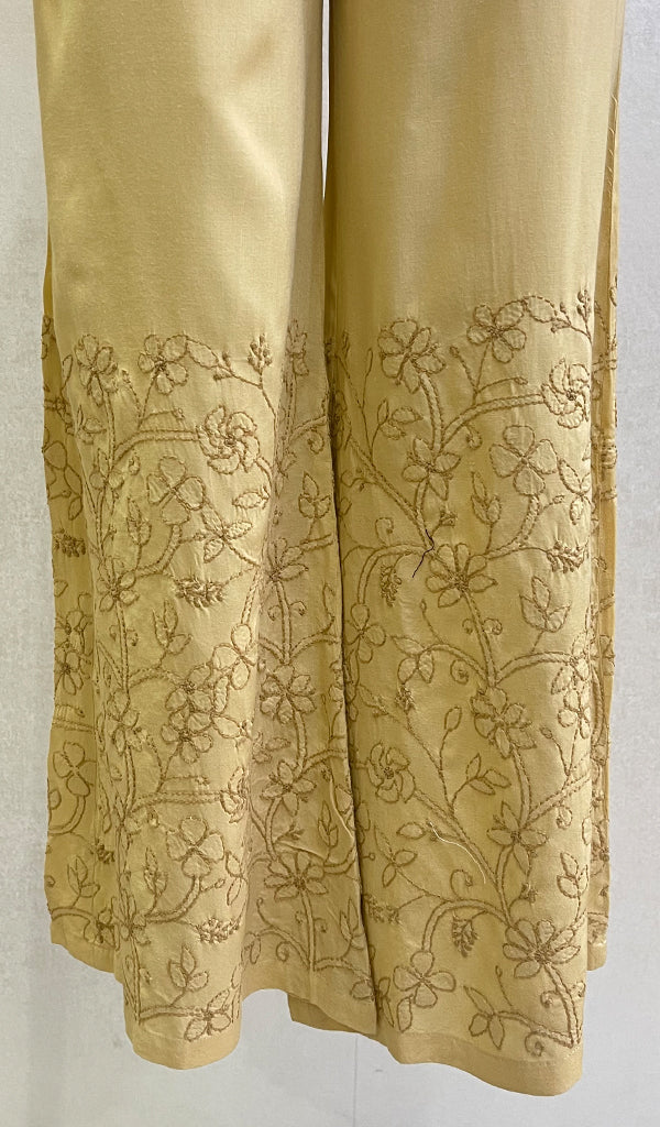 Nice wonder Women 's Lucknow Embroidered Chikenkari Palazzo