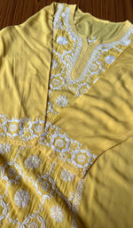 Load image into Gallery viewer, Women&#39;s Lucknowi Handcrafted Cotton Chikankari Kurti - HONC0301052
