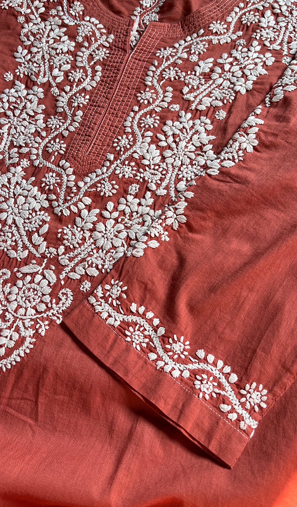 Women's Lucknowi Handcrafted Cotton Chikankari Kurti - HONC0301020
