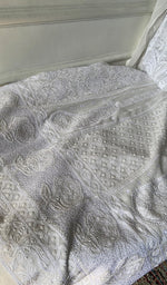 将图像加载到图库查看器中， Women's Lucknowi Handcrafted Viscose Georgette Semi - Stitched Chikankari Anarkali and Dupatta Set- HONC0370133
