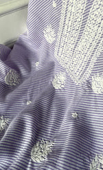 Load image into Gallery viewer, Shumaira Women's Lakhnavi Handcrafted Cotton Chikankari Unstitched Kurti Fabric - HONC0326384