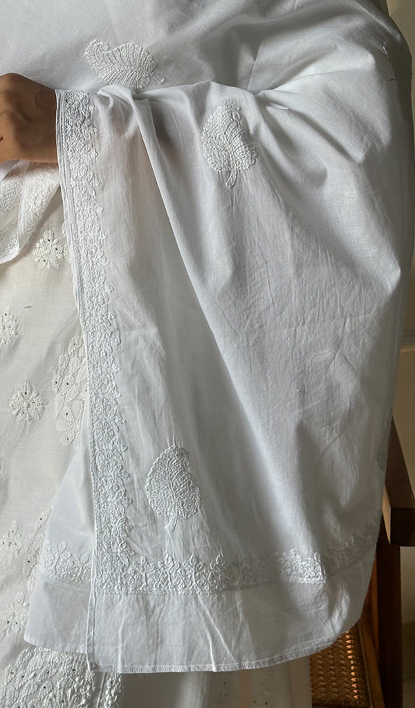 Women's Lucknowi Handcrafted Cotton Chikankari Stoles - HONC0198480