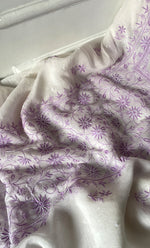 Load image into Gallery viewer, Women's Lakhnavi Handcrafted Unstitched Mul Chanderi Kurta And Dupatta Set - HONC0327491