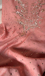 Load image into Gallery viewer, Women&#39;s Lakhnavi Handcrafted Mul Chanderi Unstitched Kurta And Dupatta Set - HONC0242006

