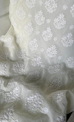 Load image into Gallery viewer, Women's Lakhnavi Handcrafted Unstitched Cotton Chikankari Suit Material - HONC0317376