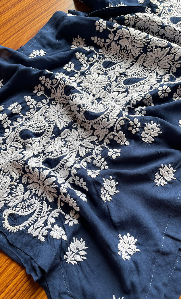 Women's Lucknowi Handcrafted Cotton Chikankari Kurti - HONC0298710