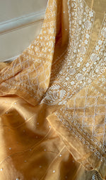 将图像加载到图库查看器中， Maira Women's Lakhnavi Handcrafted Mul Chanderi Semi - Stitched Anarkali And Dupatta Set - HONC0298064
