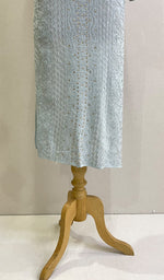 将图像加载到图库查看器中， Women's Lakhnavi Handcrafted Viscose Georgette Chikankari Kurti - HONC0139824