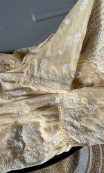 Load image into Gallery viewer, Sehmat Women&#39;s Lakhnavi Handcrafted Kota Cotton  Semi -Stitched Angrakha And Dupatta Set- HONC0301718

