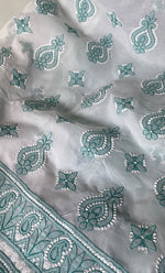 Load image into Gallery viewer, Women&#39;s Lakhnavi Handcrafted Unstitched Cotton Chikankari Suit Material - HONC0317409
