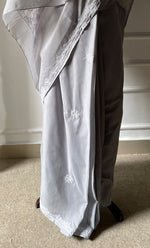 将图像加载到图库查看器中， Women&#39;s Lakhnavi Handcrafted Cotton Chikankari Saree - HONC0320891
