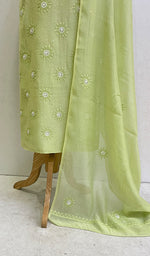 Load image into Gallery viewer, Women&#39;s Lakhnavi Handcrafted Mul Chanderi Kurta And Dupatta Set- HONC089416
