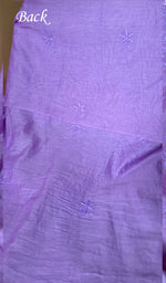 Load image into Gallery viewer, Women's Lakhnavi Handcrafted Mul Chanderi Unstitched Chikankari Full Suit Material - HONC0370488