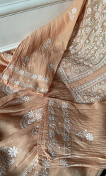 Load image into Gallery viewer, Women&#39;s Lakhnavi Handcrafted Mul Chanderi Semi - Stitched Kurta And Dupatta Set - HONC0309529

