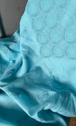 Load image into Gallery viewer, Farah Women's Lakhnavi Handcrafted Unstitched Cotton Chikankari Suit Material - HONC0310523