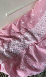 将图像加载到图库查看器中， Women's Lucknowi Handcrafted Kota Cotton Chikankari Unstitched Kurta And Dupatta Set - HONC0340090