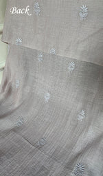 Load image into Gallery viewer, Women's Lakhnavi Handcrafted Mul Chanderi Unstitched Chikankari Full Suit Material - HONC0345041