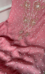 Load image into Gallery viewer, Women&#39;s Lakhnavi Handcrafted Mul Chanderi Unstitched Chikankari Full Suit Material - HONC0311935
