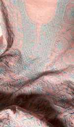 将图像加载到图库查看器中， Women's Lakhnavi Handcrafted Mul Chanderi Unstitched Chikankari Full Suit Material - HONC0319508
