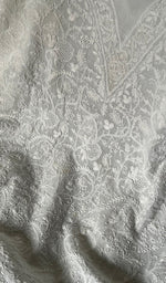 Load image into Gallery viewer, Wajiha Women's Lakhnavi Handcrafted Cotton Chikankari Kurta And Dupatta Set - HONC0212259