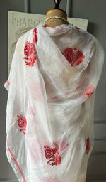 Load image into Gallery viewer, Women&#39;s Lucknowi Handcrafted Pure Organza Silk Chikankari Saree - HONC0295368
