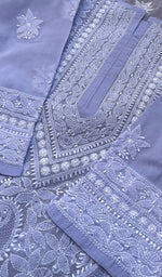Load image into Gallery viewer, Women&#39;s Lakhnavi Handcrafted Cotton Chikankari Kurti - HONC0274192
