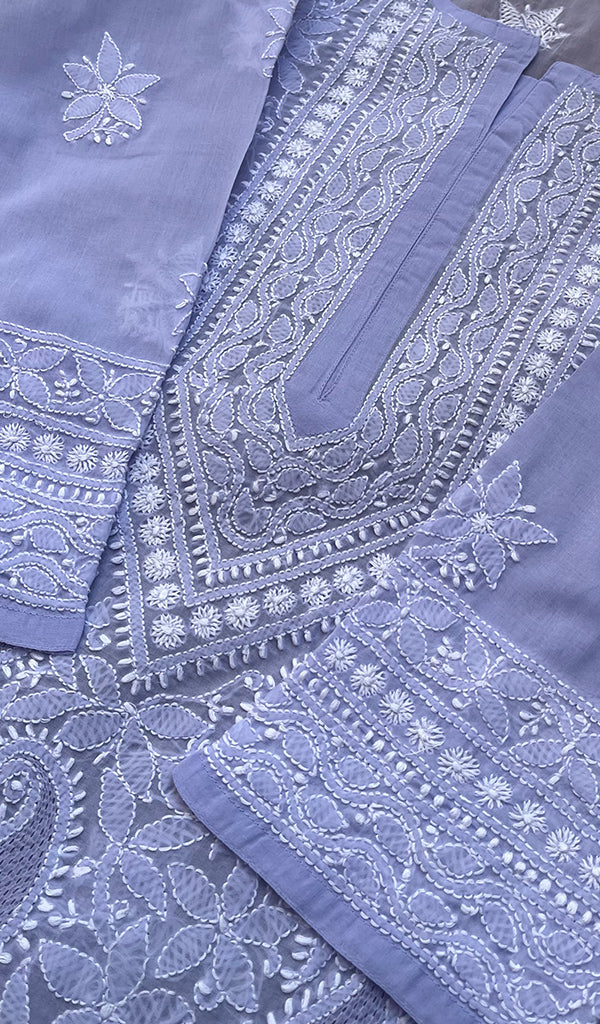 Women's Lakhnavi Handcrafted Cotton Chikankari Kurti - HONC0274192