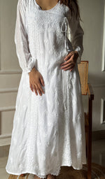 将图像加载到图库查看器中， Women&#39;s Lucknowi Handcrafted Cotton Angrakha - HONC0296959
